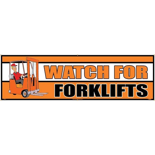 Watch For Forklifts Banner (BT33)