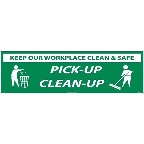 Keep Our Workplace Clean & Safe Pick-Up Clean-Up Banner (BT35)