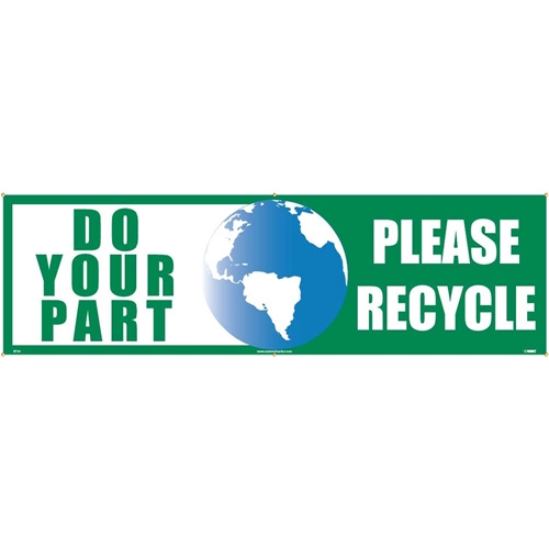 Do Your Part Please Recycle Banner (BT38)
