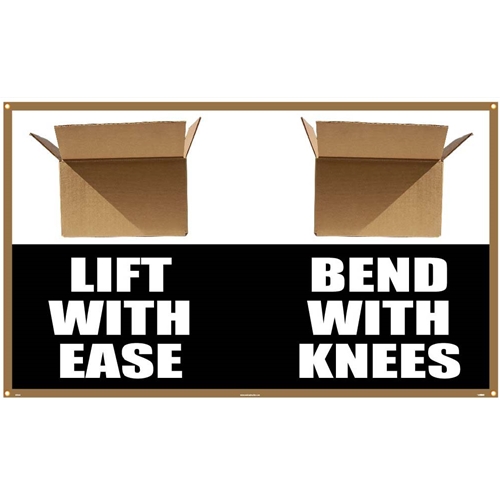 Lift With Ease Bend With Knees Banner (BT526)