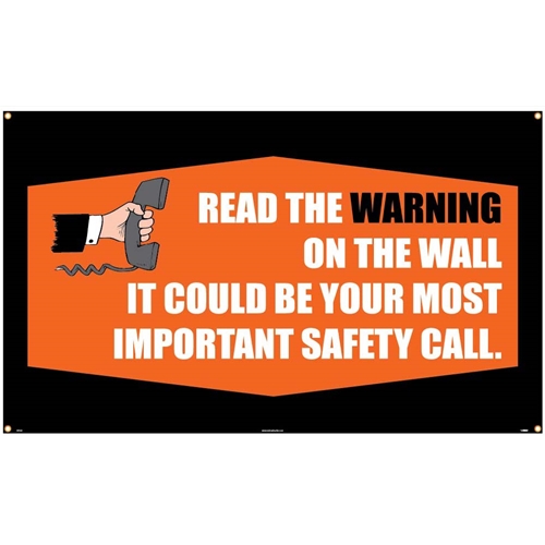 Read The Warning On The Wall Banner (BT529)