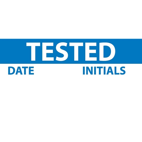 Tested Date & Initials Label (INL11)