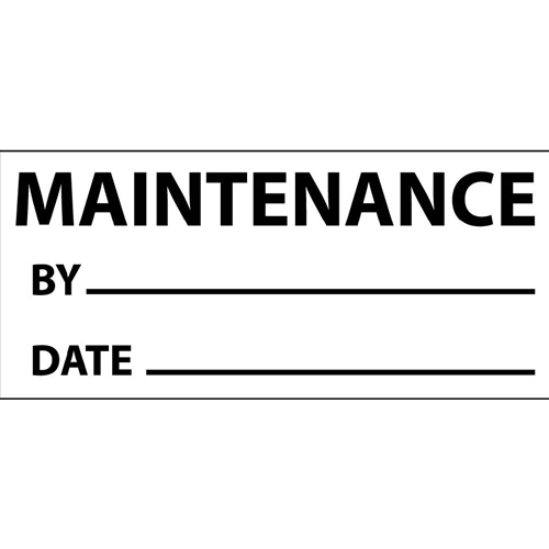 Maintenance By & Date Label (INL9)