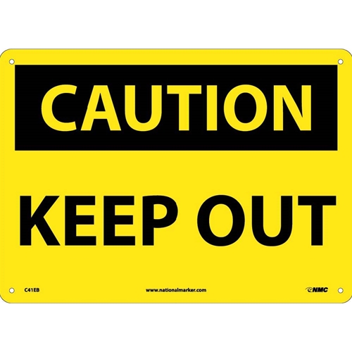 Caution Keep Out Sign (C41EB)