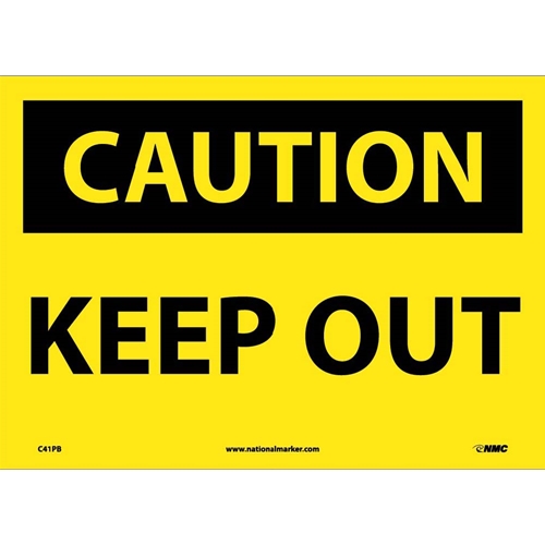 Caution Keep Out Sign (C41PB)