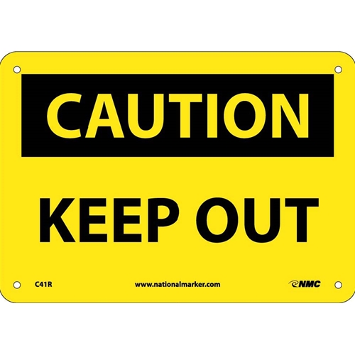 Caution Keep Out Sign (C41R)