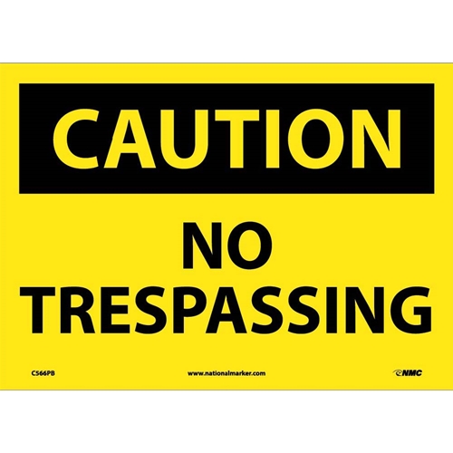 Caution No Trespassing Sign (C566PB)