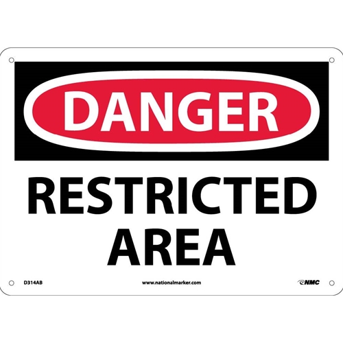 Danger Restricted Area Sign (D314AB)
