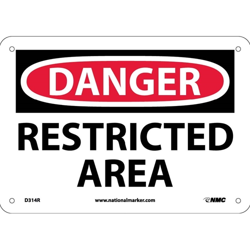 Danger Restricted Area Sign (D314R)