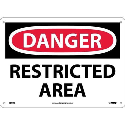 Danger Restricted Area Sign (D314RB)