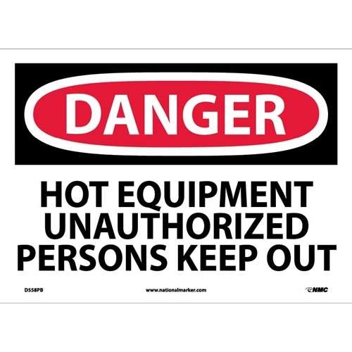 Danger Hot Surface Sign (D558PB)