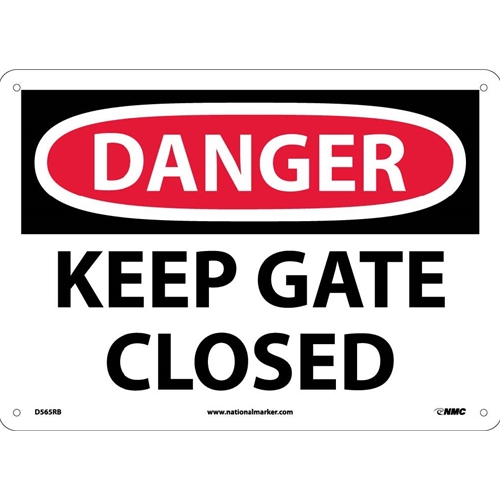 Danger Keep Gate Closed Sign (D565RB)