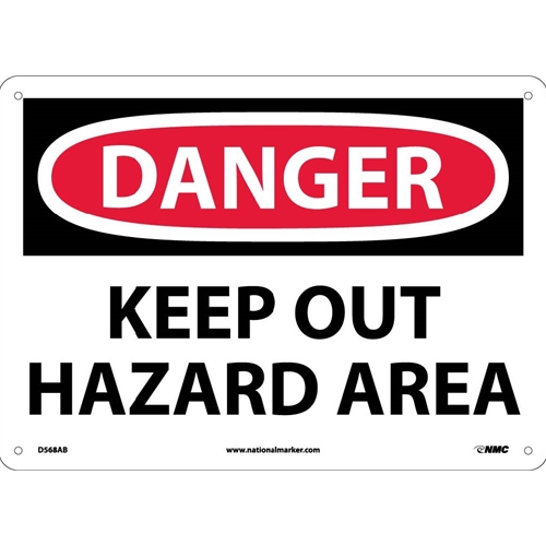 Danger Keep Out Hazard Area Sign (D568AB)