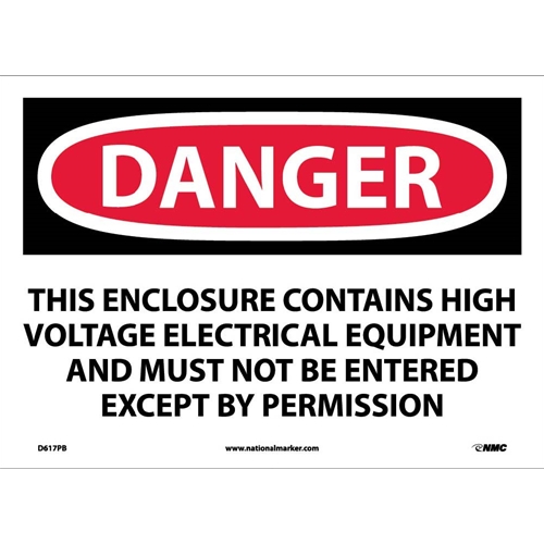 Danger High Voltage Sign (D617PB)