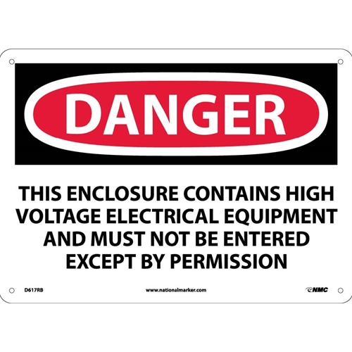Danger High Voltage Sign (D617RB)