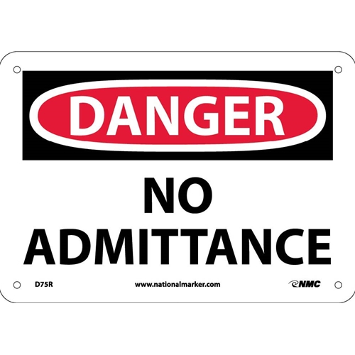 Danger No Admittance Sign (D75R)