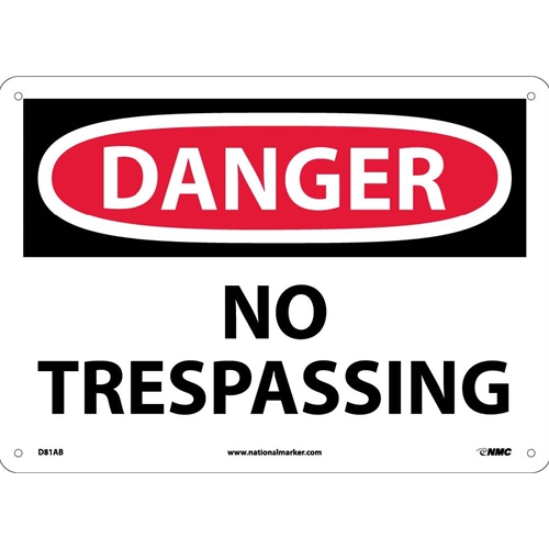Danger No Trespassing Sign (D81AB)