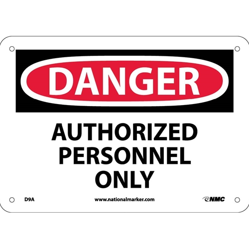 Danger Authorized Personnel Only Sign (D9A)