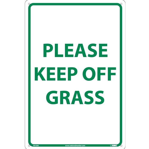 Please Keep Off Grass Sign (M105R)