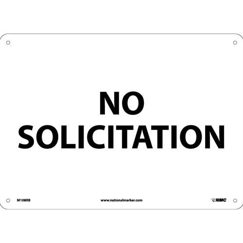 No Solicitation Sign (M108RB)