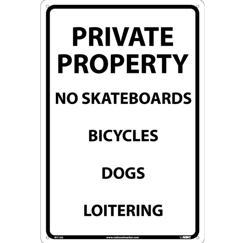 Private Property Sign (M113G)