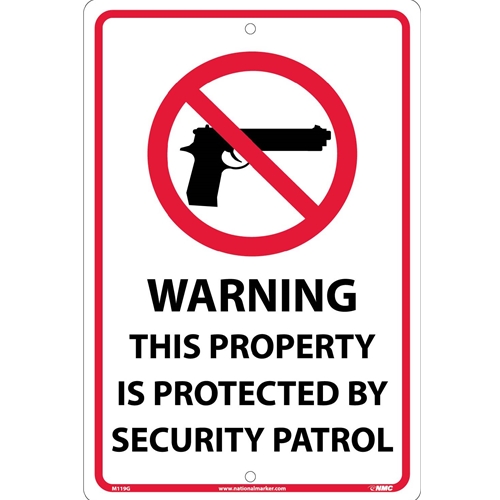 Warning This Property Is Protected Sign (M119G)