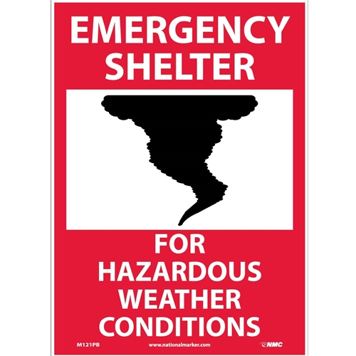 Hazardous Weather Shelter Sign (M121PB)