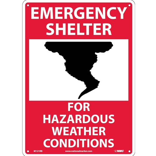 Hazardous Weather Shelter Sign (M121RB)