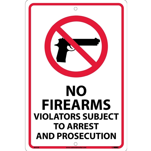 No Firearms Allowed Sign (M453R)