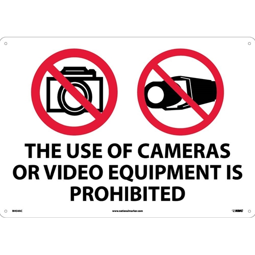 The Use Of Cameras Or Video Equipment Is Prohibited Sign (M454AC)
