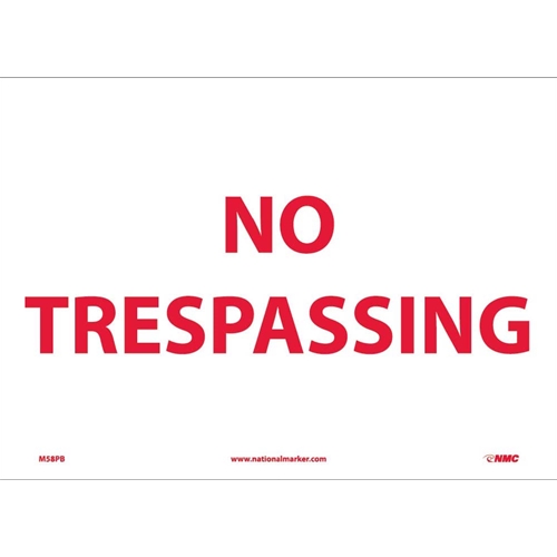 No Trespassing Sign (M58PB)