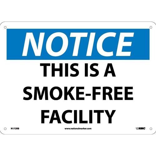 Notice This Is A Smoke-Free Facility Sign (N172RB)