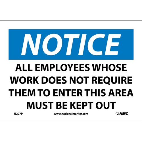 Notice Restricted Access Sign (N207P)