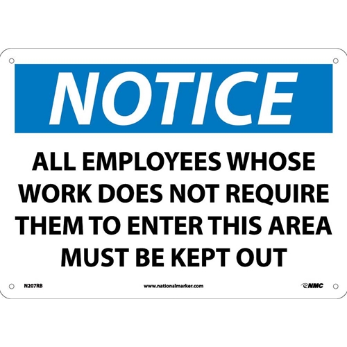 Notice Restricted Access Sign (N207RB)
