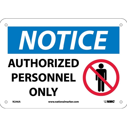 Notice Authorized Personnel Only Sign (N246A)