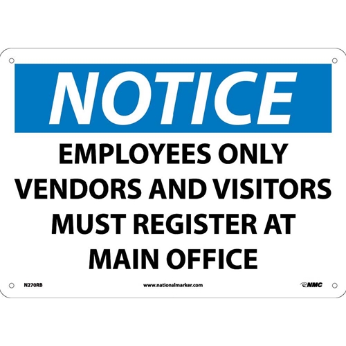 Notice Employees Only Sign (N270RB)