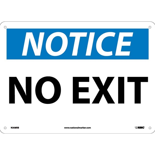 Notice No Exit Sign (N308RB)