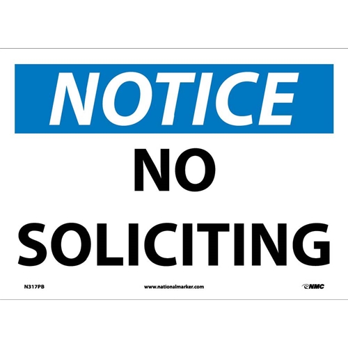 Notice No Soliciting Sign (N317PB)