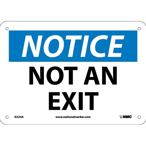 Notice Not An Exit Sign (N324A)