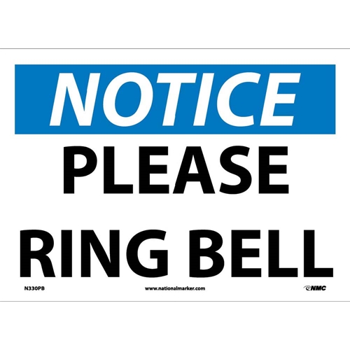 Notice Please Ring Bell Sign (N330PB)