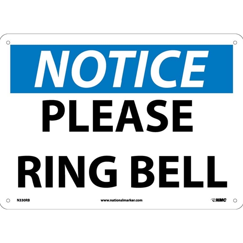 Notice Please Ring Bell Sign (N330RB)