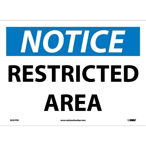 Notice Restricted Area Sign (N337PB)