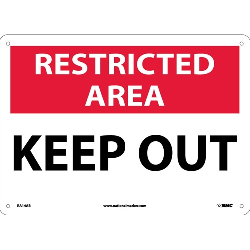 Restricted Area Keep Out Sign (RA14AB)