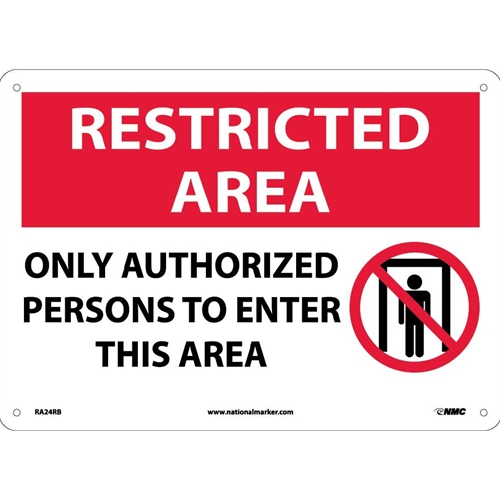 Restricted Area Only Authorized Persons Sign (RA24RB)