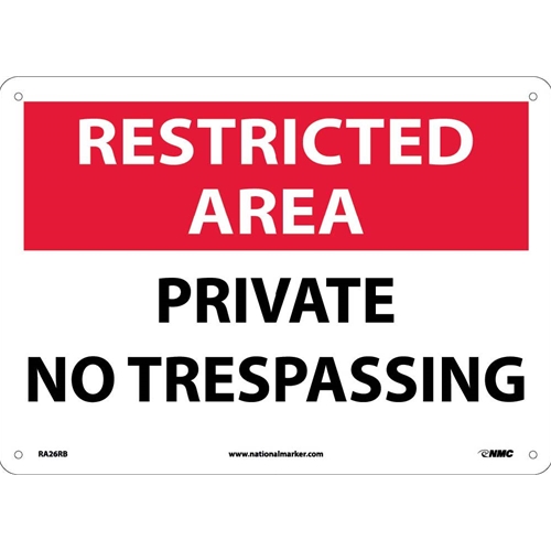Restricted Area Private No Trespassing (RA26RB)
