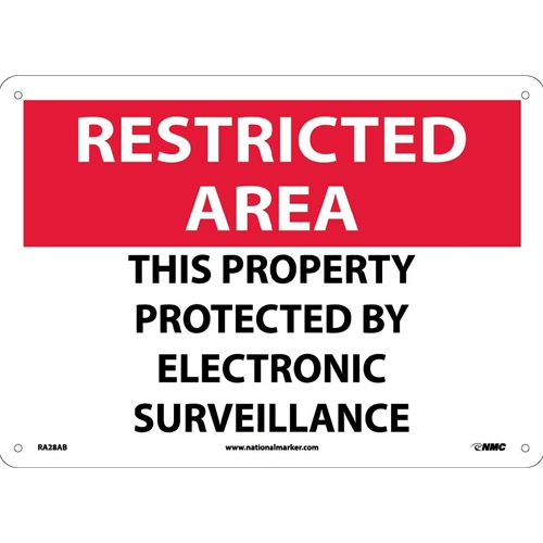 Restricted Area Electronic Surveillance Sign (RA28AB)