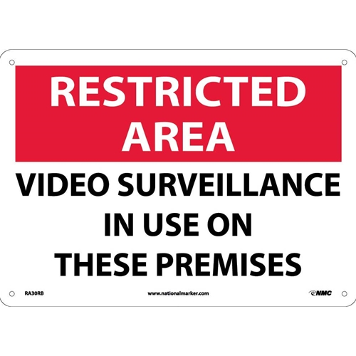 Restricted Area Video Surveillance In Use Sign (RA30RB)