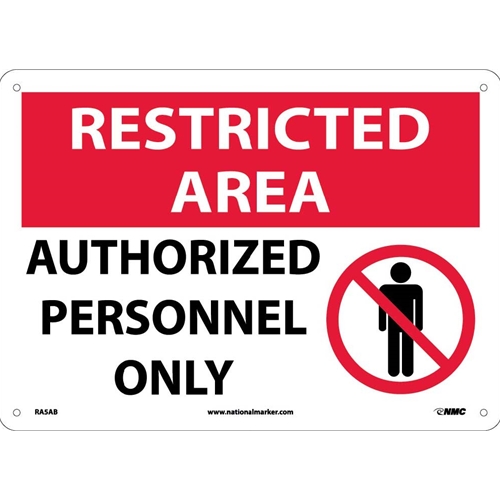 Restricted Area Authorized Personnel Only Sign (RA5AB)