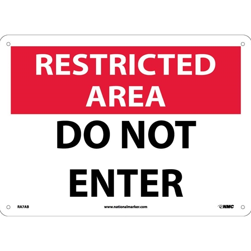 Restricted Area Do Not Enter Sign (RA7AB)