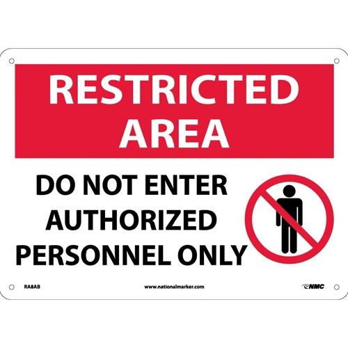 Restricted Area Do Not Enter Sign (RA8AB)
